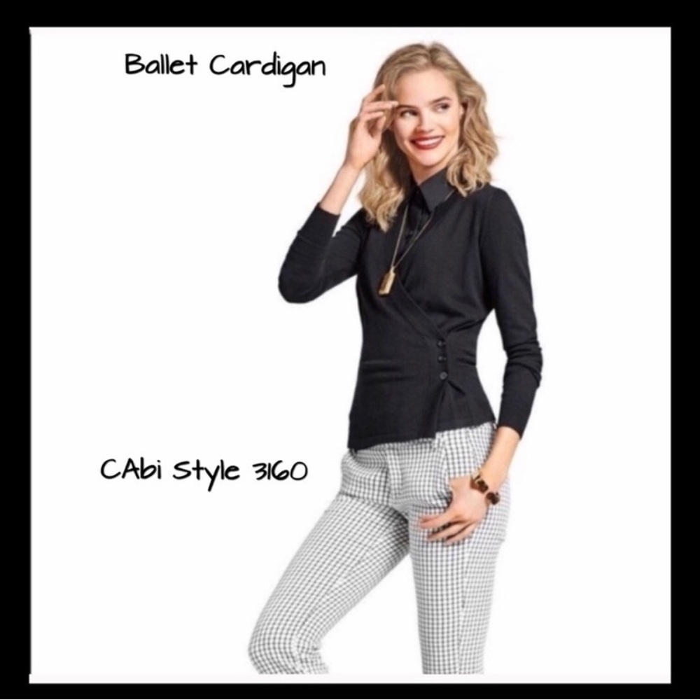 CABI Ballet Cardigan Black Small #3160 EUC